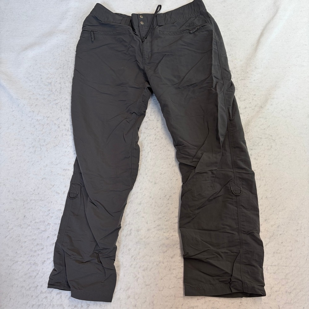 The North Face Hiking Pants Womens 12 Gray Nylon Outdoor Lightweight